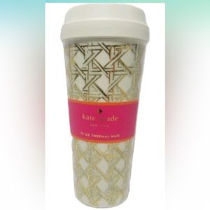 NWT Kate Spade 16 Oz Insulated Thermal Mug, Double Wall Caning